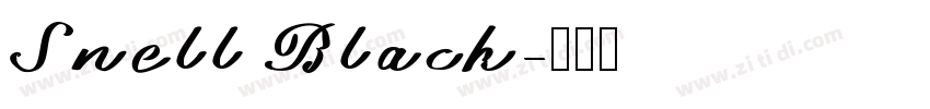 Snell Black字体转换